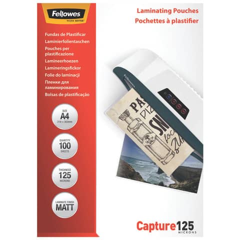 Fellowes Laminierfolientasche, DIN A4, matt, 250 mic (EAN: 0043859641482)