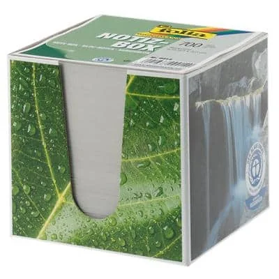 folia Zettelbox "Recycling", 95 x 95 x 90 mm, weiß (EAN: 4001868099140)