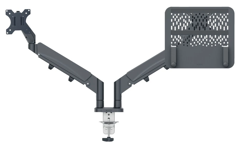 LEITZ Monitorarm Ergo mit Notebookhalterung, samtgrau (EAN: 4002432134700)