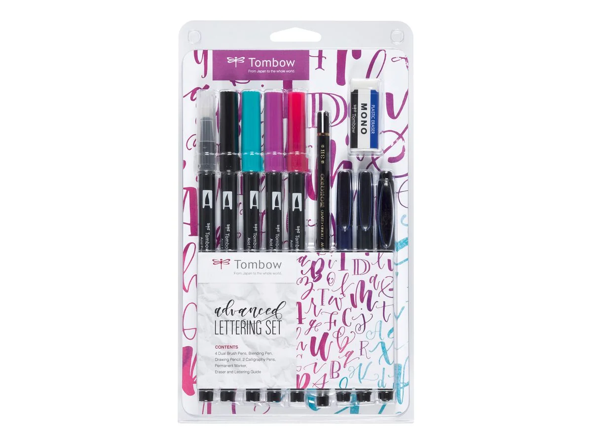 Tombow Handlettering-Set "advanced", 10er Set, schwarz (EAN: 4003198130029)
