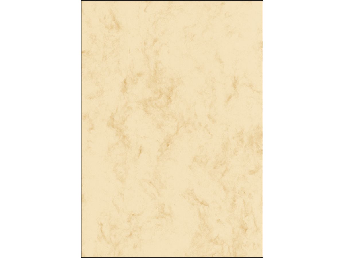 sigel Marmor-Papier, A4, 200 g, Edelkarton, beige (EAN: 4004360968655)