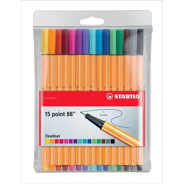 STABILO Fineliner point 88, 15er Kartonetui (EAN: 4006381438636)