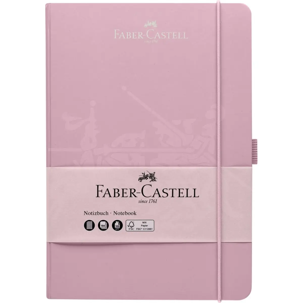 FABER-CASTELL Notizbuch, DIN A5, kariert, rose (EAN: 4058411001280)