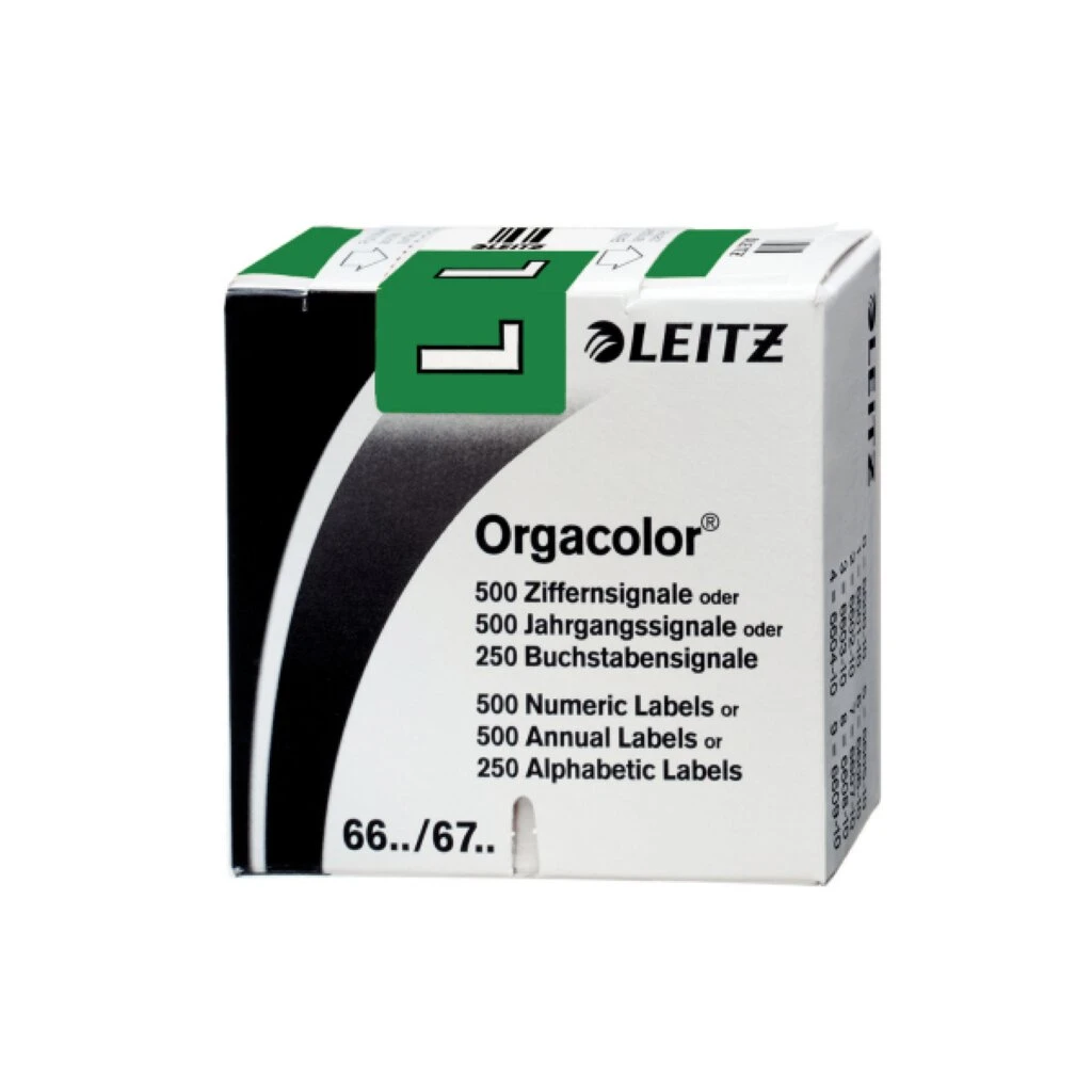 LEITZ Buchstabensignal Orgacolor "L", auf Rolle, dunkelgrün (EAN: 4002432314188)