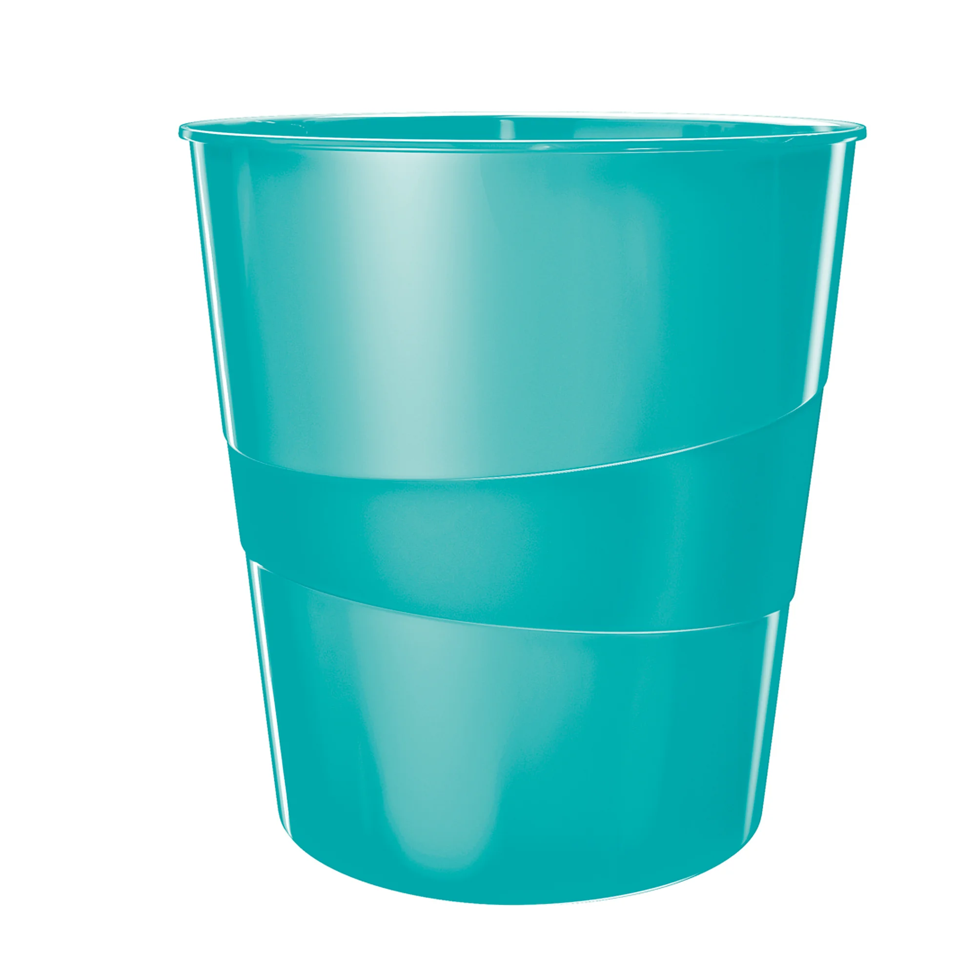 LEITZ Papierkorb WOW, aus Kunststoff, 15 Liter, eisblau (EAN: 4002432104413)