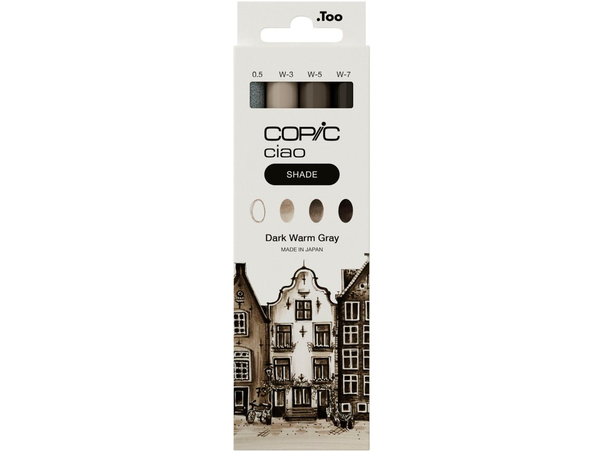 COPIC Marker ciao, 3+1 Set SHADE "Dark Warm Gray" (EAN: 4013695268019)