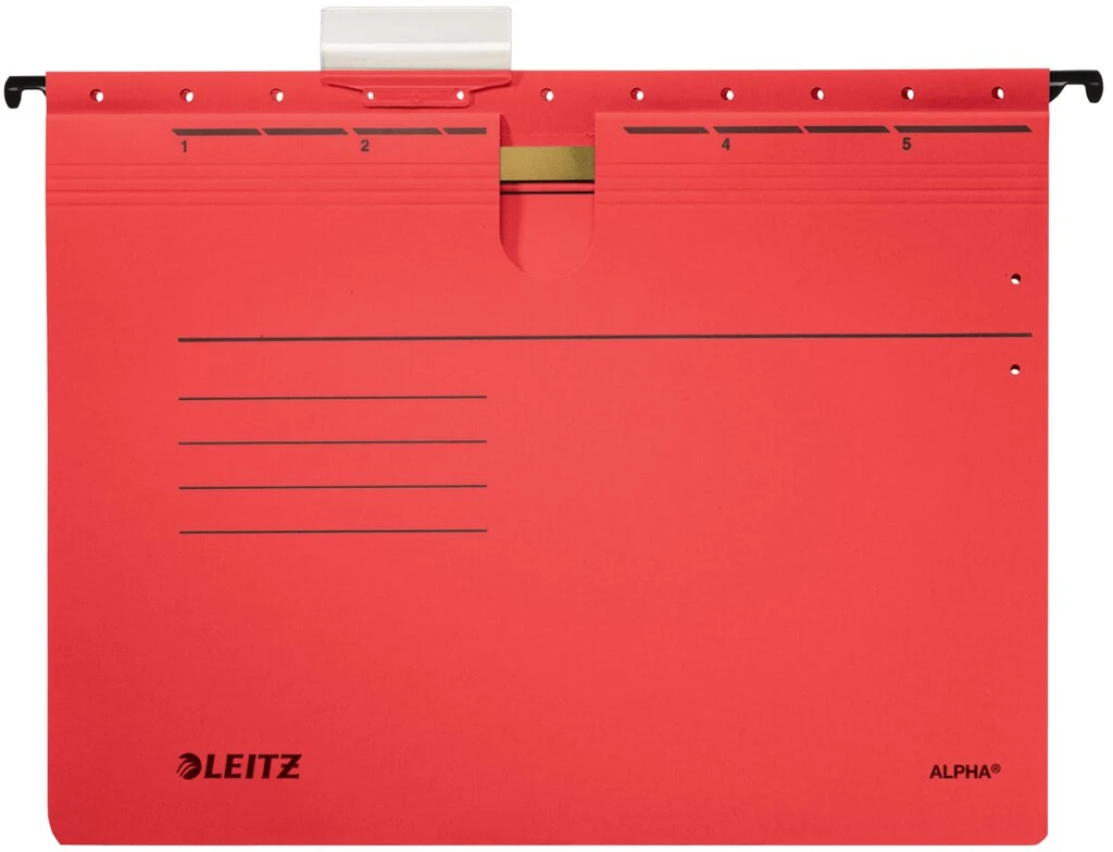 LEITZ ALPHA Hängehefter, A4, kaufmännische Heftung, rot (EAN: 4002432332021)