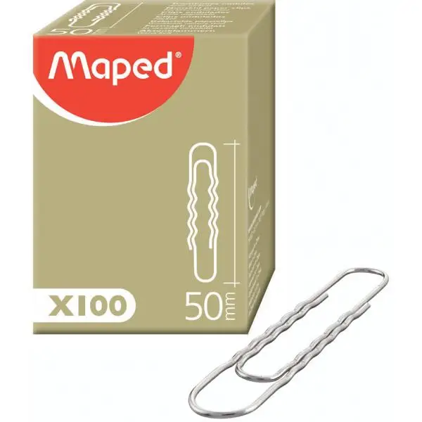 Maped Aktenklammern, vernickelt, 77 mm, gewellt (EAN: 3154140396404)