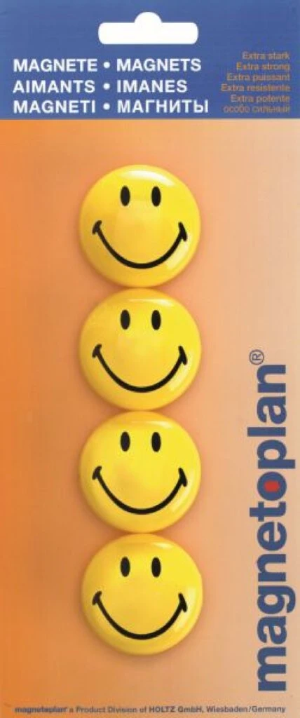 magnetoplan Haftmagnet "Smiley", Durchmesser: 40 mm (EAN: 4013695028460)