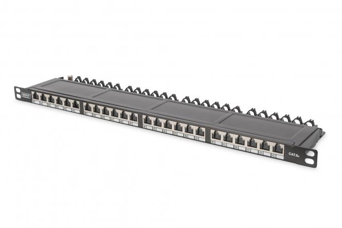 DIGITUS 19" Patch Panel Kat.6, Klasse EA, 24 Port, schwarz (EAN: 4016032341369)