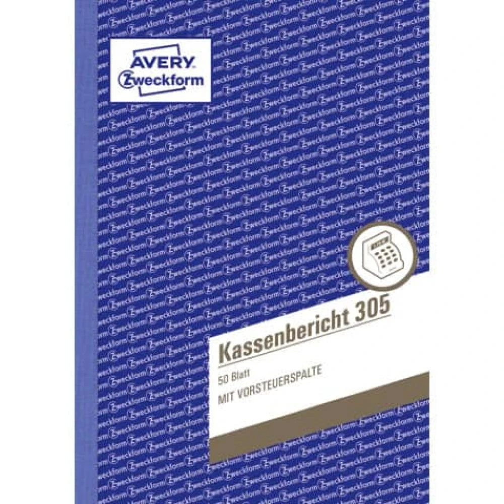 AVERY Zweckform Formularbuch "Kassenbericht", A5, 50 Blatt (EAN: 4004182003053)