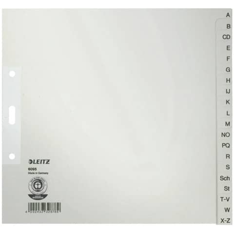 LEITZ Tauenpapier-Register, A-Z, A4, halbe Höhe, 20-teilig (EAN: 4002432328789)