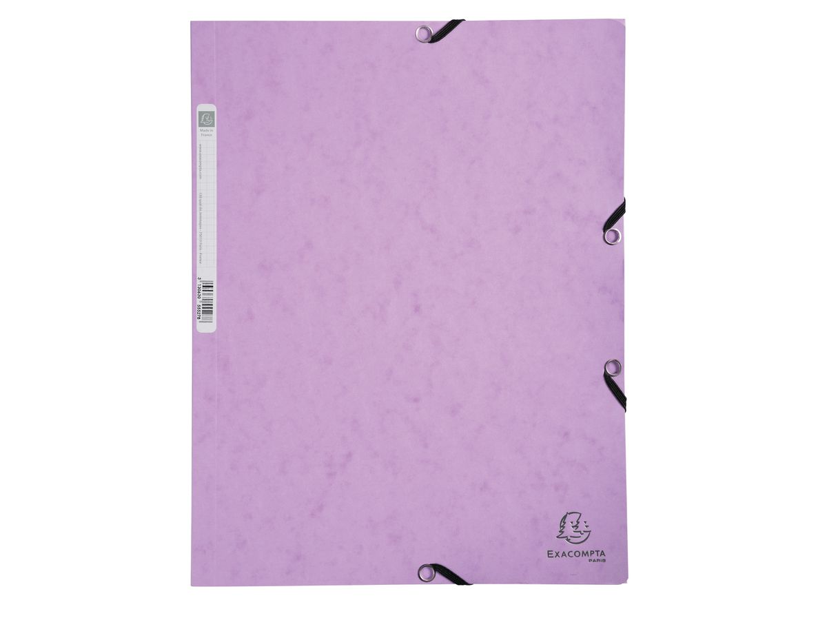 EXACOMPTA Eckspannermappe Aquarel, A4, Karton, malve (EAN: 3130630555353)