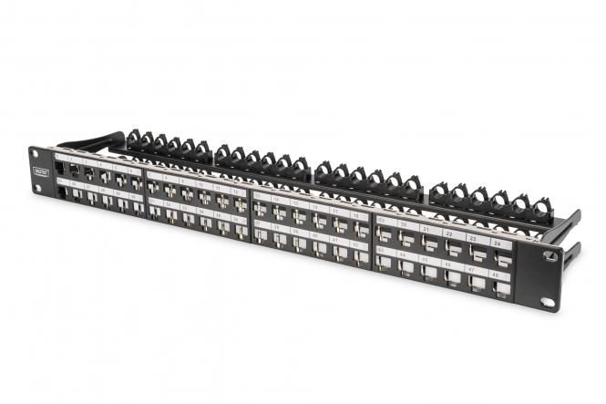 DIGITUS 19" Modular Patch Panel Kat.6A, 48 Port, schwarz (EAN: 4016032343318)