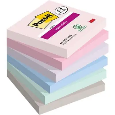 Post-it Haftnotizen super sticky notes, 76 x 76 mm, 4+2 (EAN: 4054596926011)