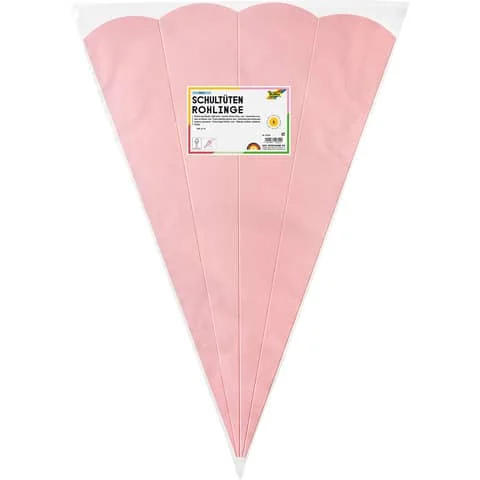 folia Schultüten-Zuschnitt, 6-eckig, 680 mm, rosa (EAN: 4001868128222)