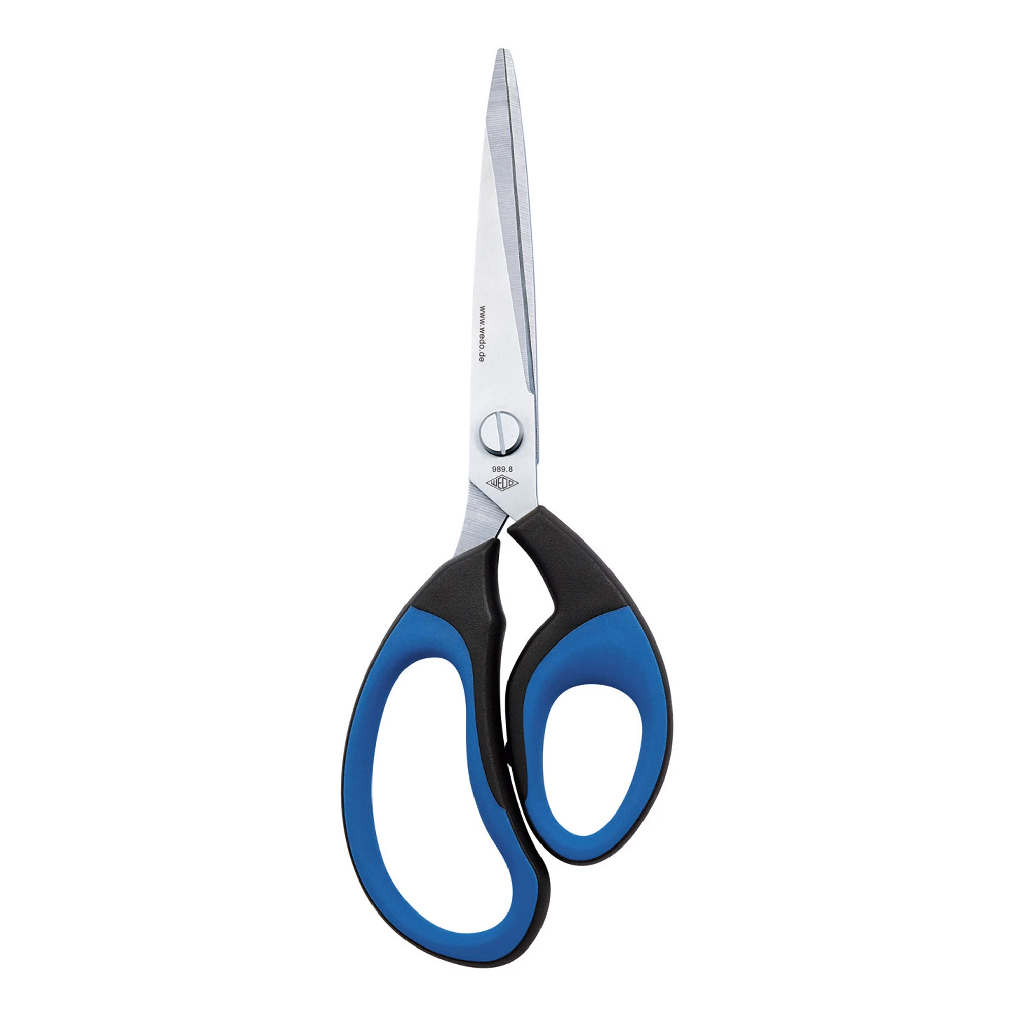 WEDO Schere Soft-Cut, spitz, Länge: 210 mm, schwarz/blau (EAN: 4003801800295)