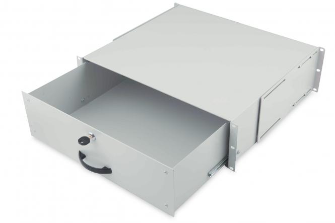 DIGITUS 19" Dokumentenfach, 3 HE, lichtgrau (RAL 7035) (EAN: 4016032161714)
