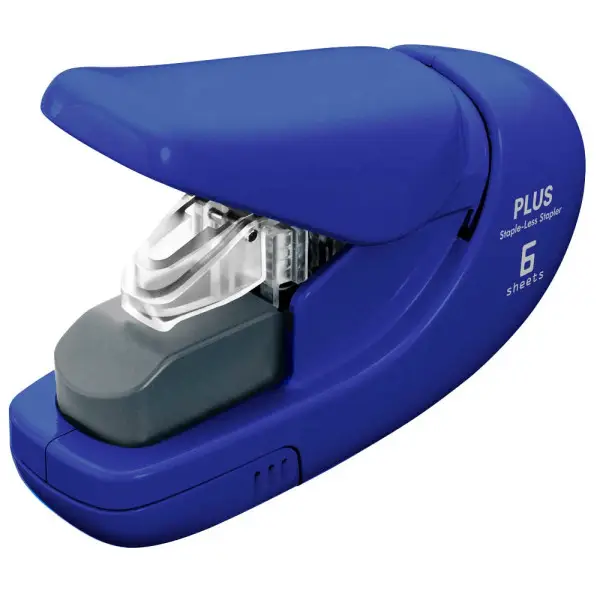 PLUS JAPAN Heftgerät SL-106AB klammerlos, blau (EAN: 4977564529000)