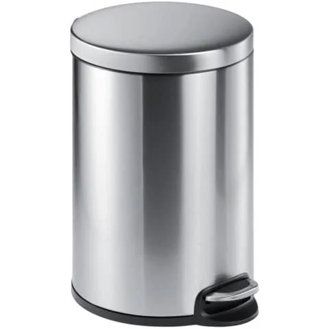DURABLE Tret-Abfalleimer Edelstahl, rund, 20 Liter, silber (EAN: 4005546301983)