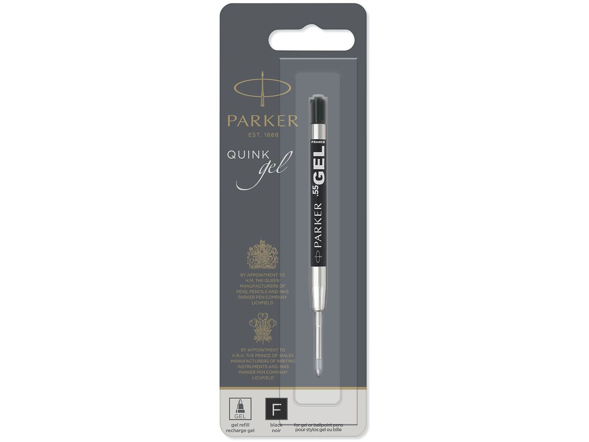 PARKER Gel-Mine, schwarz, Strichstärke: F, 1er Blister (EAN: 3026980207625)