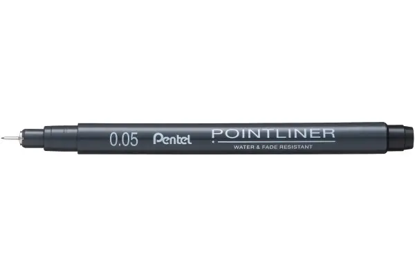 PentelArts Permanent Fineliner Pointliner, schwarz, 0,05 mm (EAN: 0884851041890)