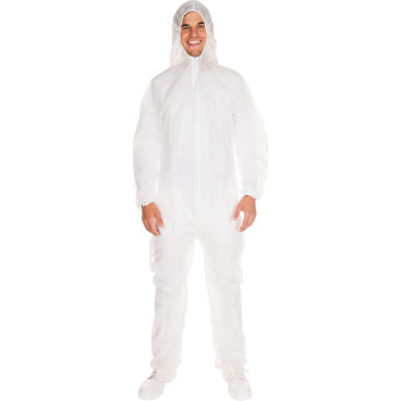 HYGONORM PP-Overall LIGHT mit Kapuze, weiß, L (EAN: 4015544276497)