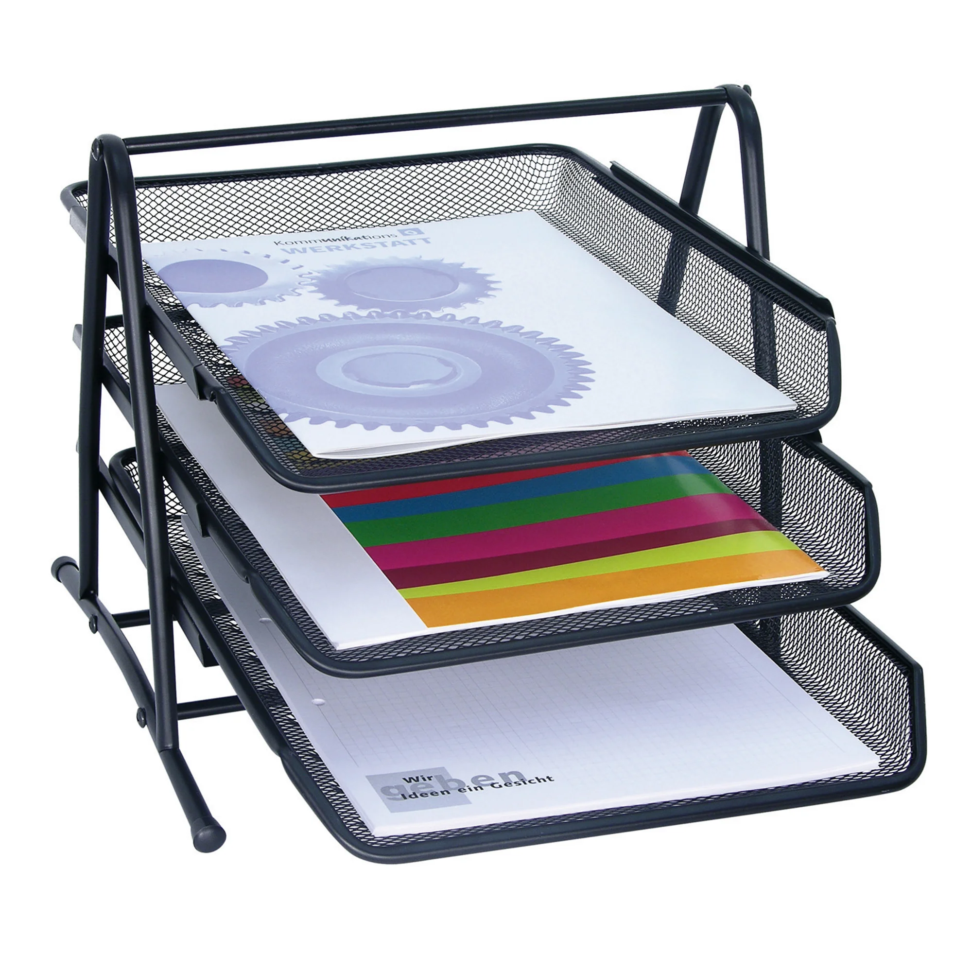 WEDO Briefablage Office, aus Drahtmetall, 3 Ablagen, schwarz (EAN: 4003801792811)