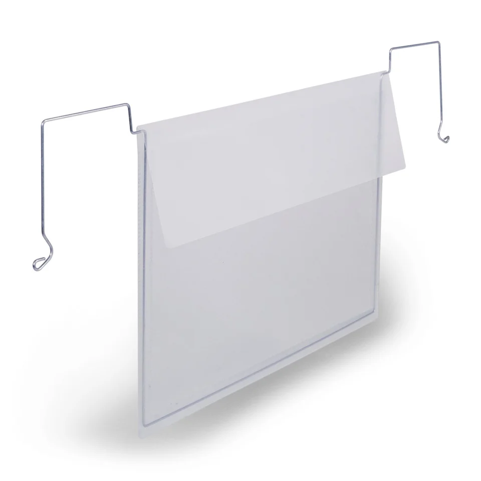 DURABLE Drahtbügeltasche mit Klappe, A4 quer, aus PP, transparent (EAN: 4005546742441)