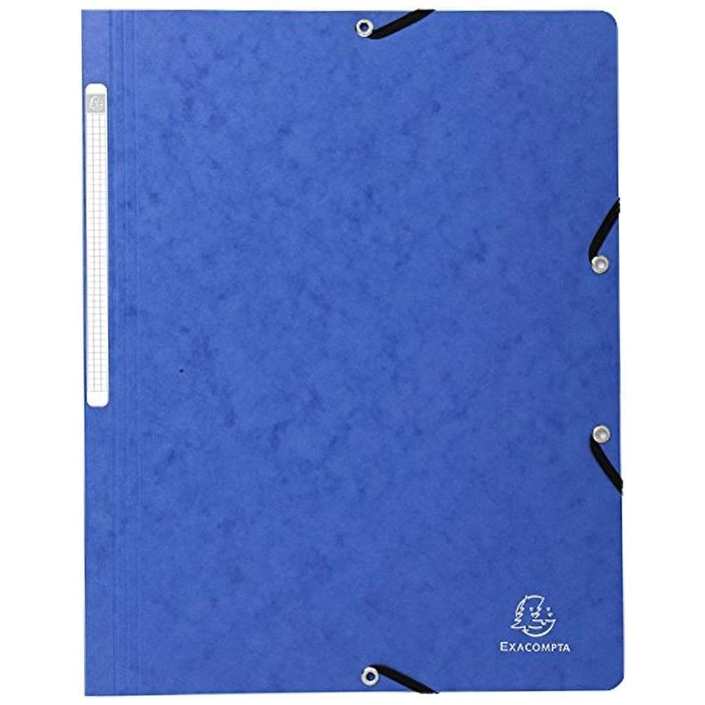 EXACOMPTA Eckspannermappe, DIN A4, aus Karton, blau (EAN: 3130630554127)