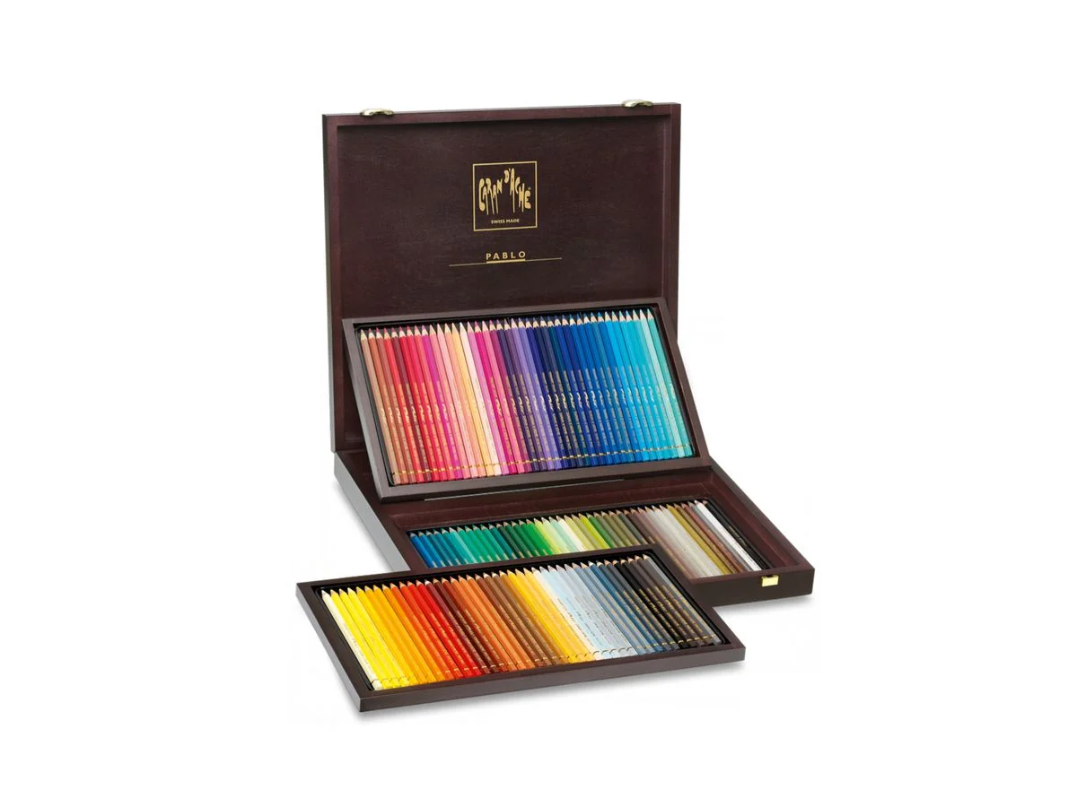 CARAN D'ACHE Buntstifte PABLO, 120er Holzkoffer (EAN: 7610186099205)