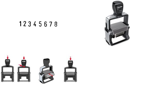 trodat Ziffernstempel Professional 4.0 5558, 8-stellig (EAN: 0190084201988)