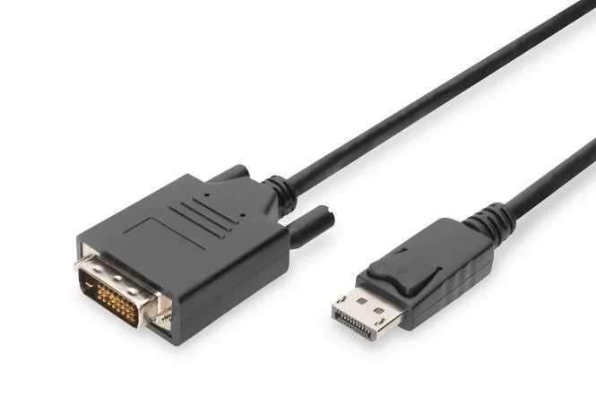 DIGITUS Adapterkabel, DP - DVI-D 24+1, 3,0 m, schwarz (EAN: 4016032289128)