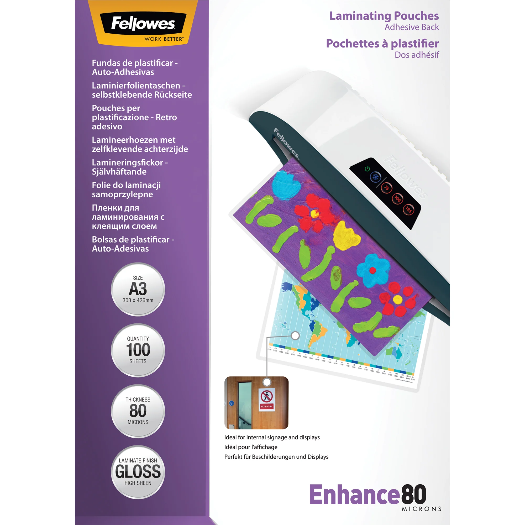 Fellowes Laminierfolientasche Peel & Stick, DIN A3, 160 mic (EAN: 0077511530234)