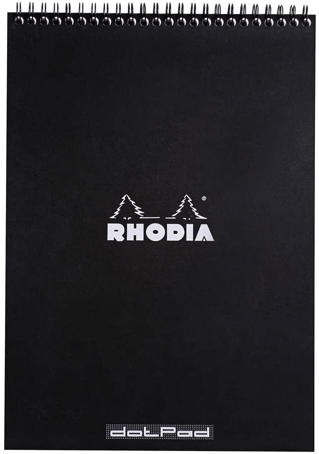 RHODIA Spiralnotizblock No. 18, DIN A4, gepunktet, schwarz (EAN: 3037921850398)