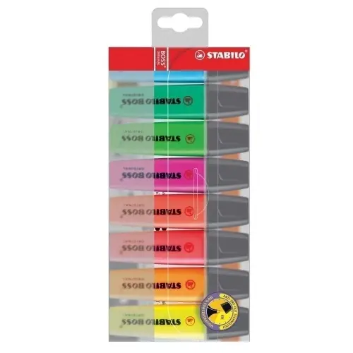 STABILO Textmarker BOSS ORIGINAL, 8er Kunststoffetui (EAN: 4006381215718)