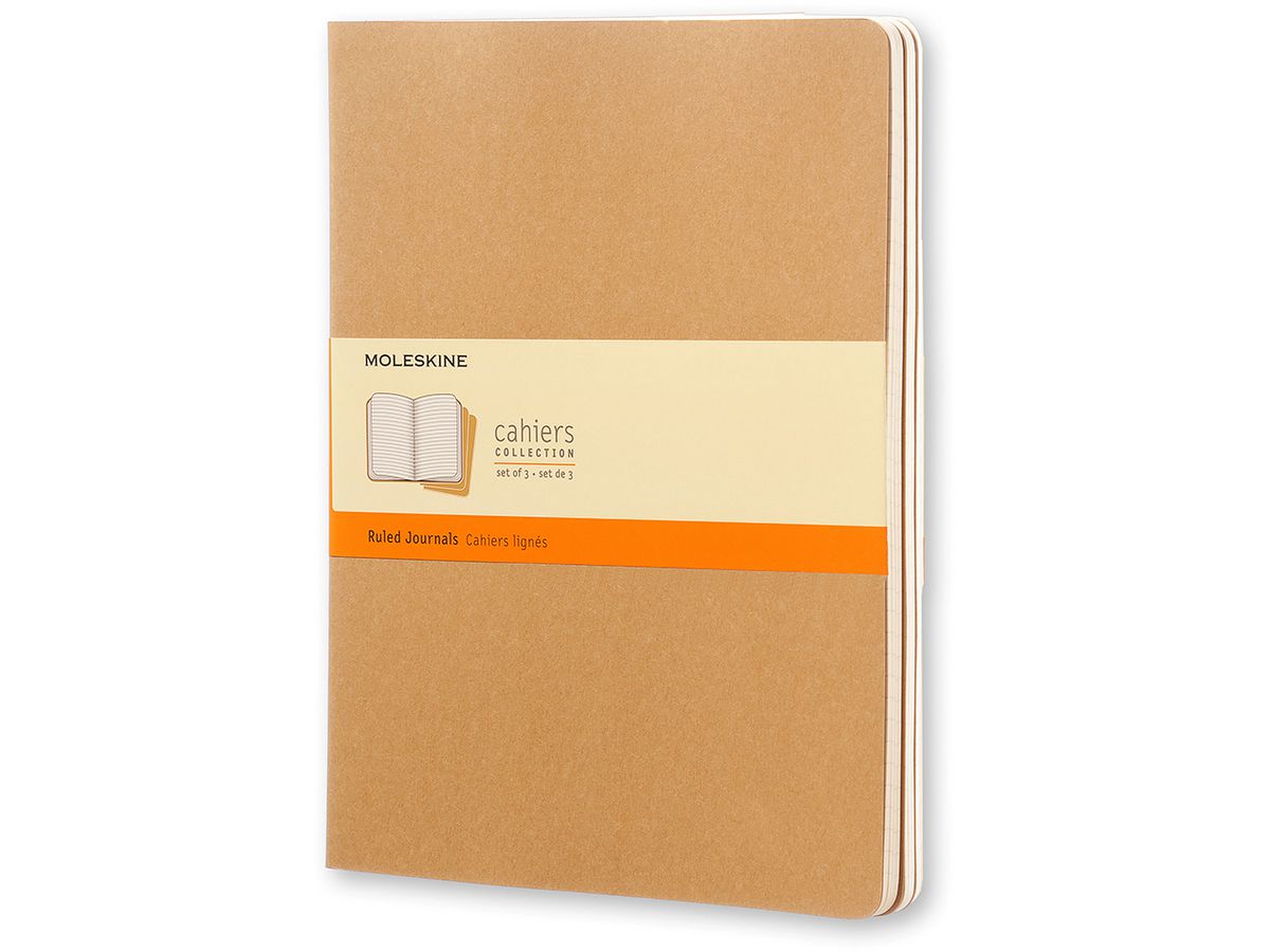 MOLESKINE Notizheft Cahier, XL, liniert, Karton, braun (EAN: 9788883705045)