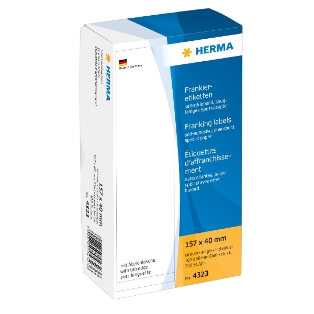 HERMA Frankier-Etiketten, 157 x 40 mm, einzeln, weiß (EAN: 4008705043236)