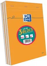 Oxford Notizblock, DIN A4, kariert, 80 Blatt, 3er Set (EAN: 3020121070963)