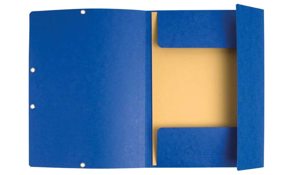 EXACOMPTA Eckspannermappe, DIN A4, aus Karton, blau (EAN: 3130630553021)