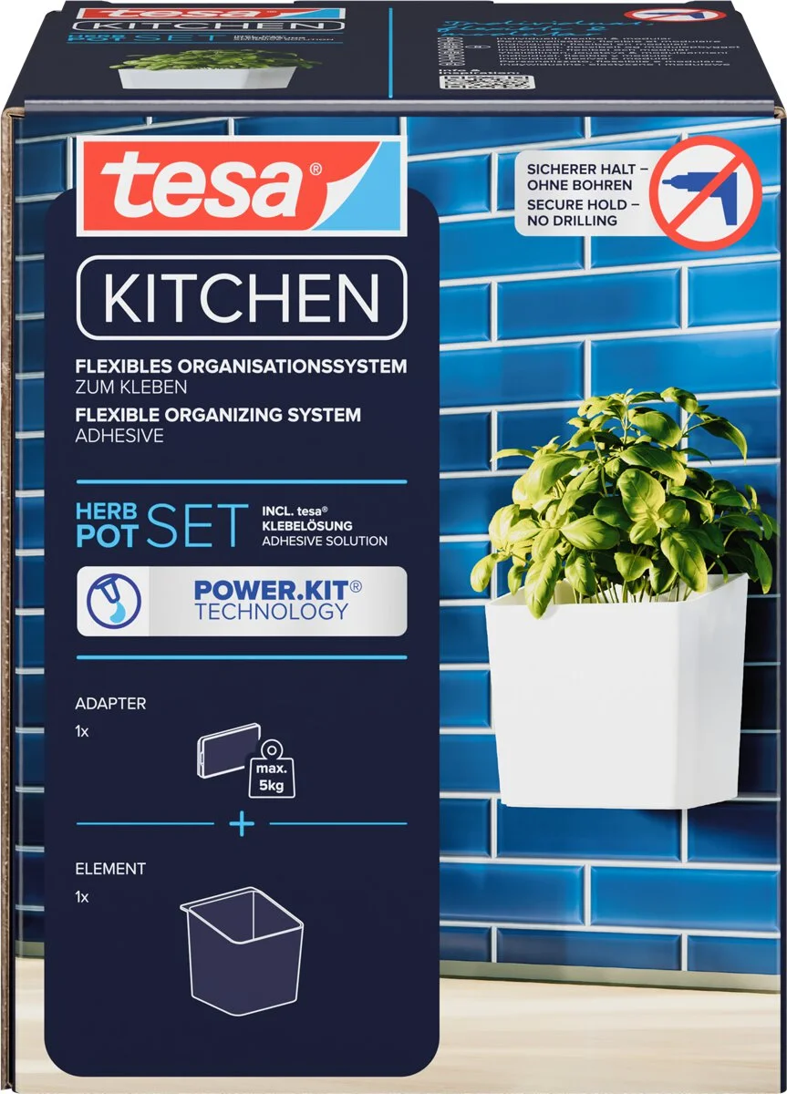 tesa KITCHEN Kräutertopf, weiß (EAN: 4063565273377)