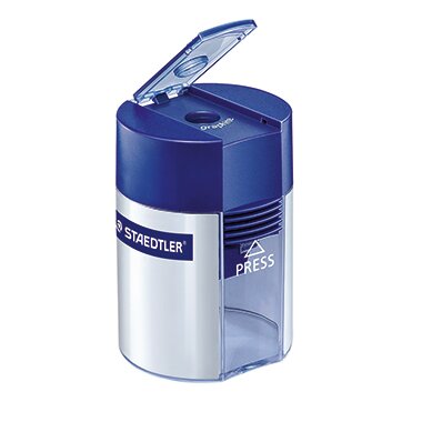 STAEDTLER Spitzdose, rund, silber, blauer Deckel (EAN: 4007817511046)