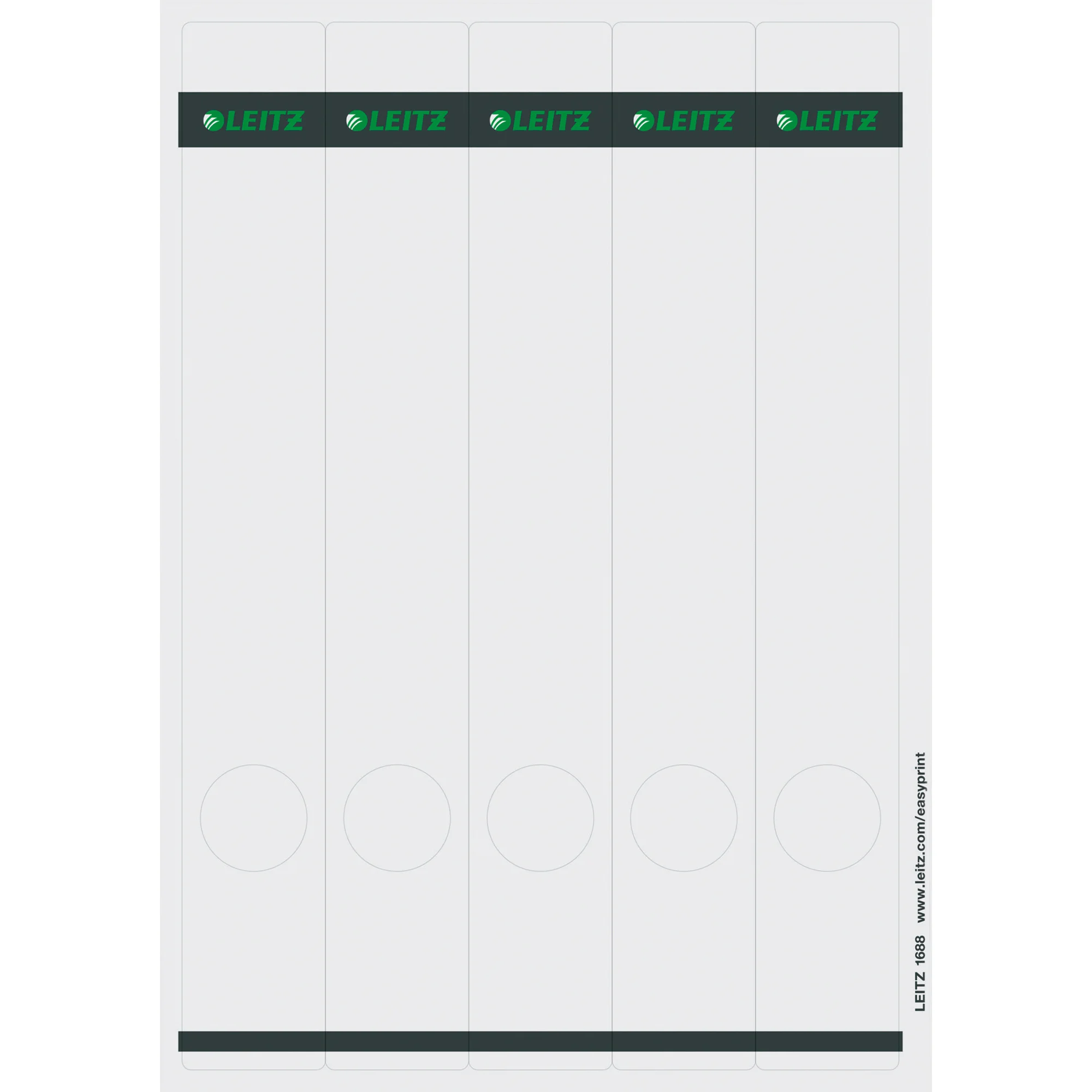 LEITZ Ordnerrücken-Etikett, 39 x 285 mm, lang, schmal, grau (EAN: 4002432330744)