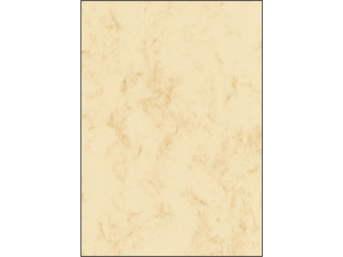 sigel Marmor-Papier, A4, 200 g, Edelkarton, beige (EAN: 4004360968655)