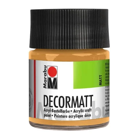 Marabu Acrylfarbe "Decormatt", metallic-gold, 50 ml, im Glas (EAN: 4007751099174)