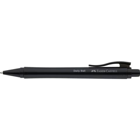 FABER-CASTELL Druckkugelschreiber DAILY BALL, schwarz (EAN: 4005401406907)