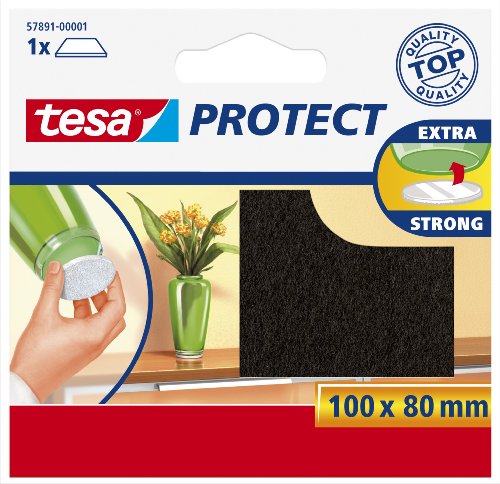 tesa Protect Filzgleiter, braun, Maße: 100 x 80 mm (EAN: 4042448884985)