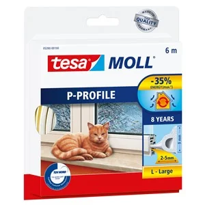 tesa INSULATION Dichtungsband L, weiß, 9 mm x 6 m (EAN: 4042448104533)