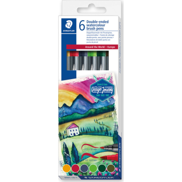 STAEDTLER Doppel-Fasermaler "Europa", 6er Kartonetui (EAN: 4007817439135)