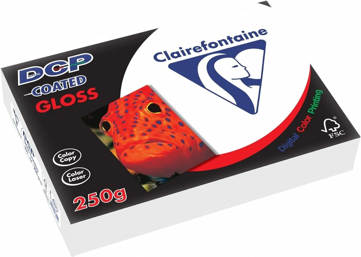 Clairefontaine Laserdruckerpapier DCP Coated Gloss, DIN A4, weiß (EAN: 3329680687101)